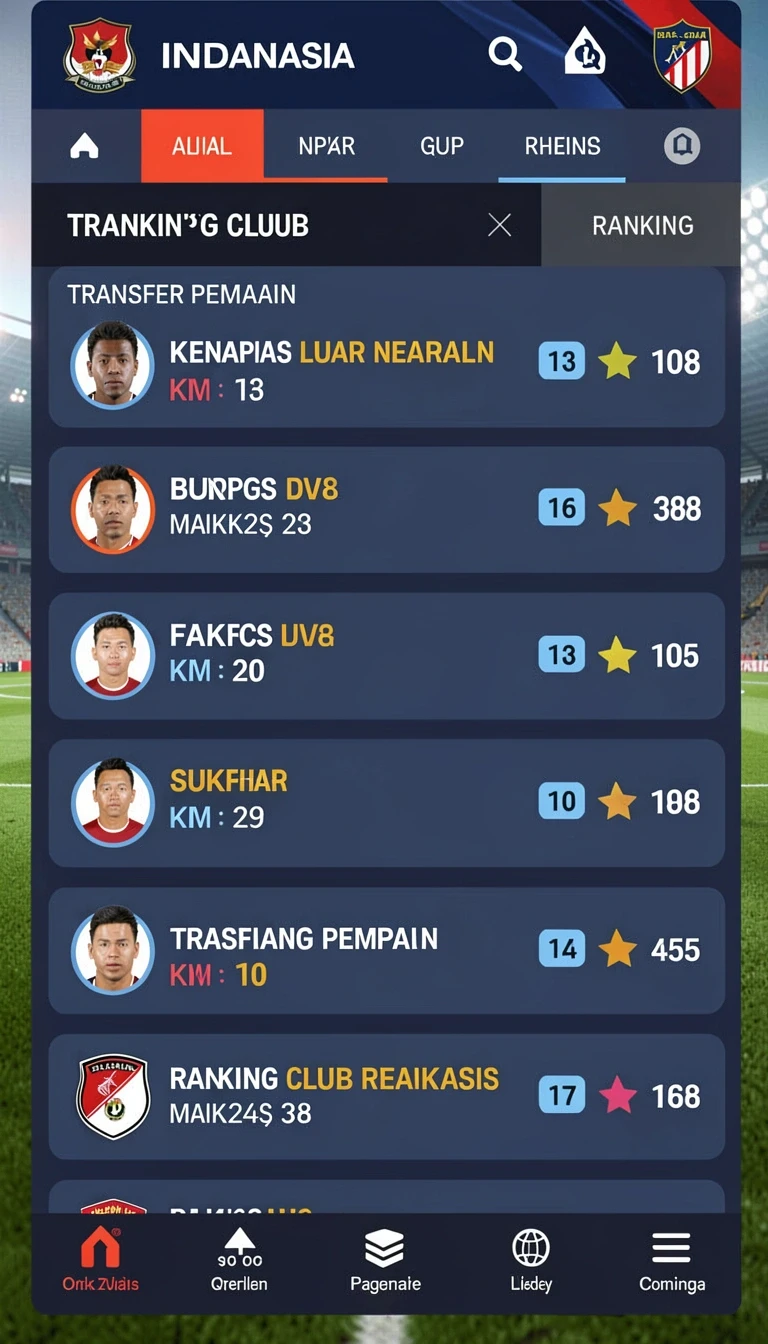 Tampilan utama aplikasi sia108 APK Full Version untuk Android yang intuitif dan efisien.