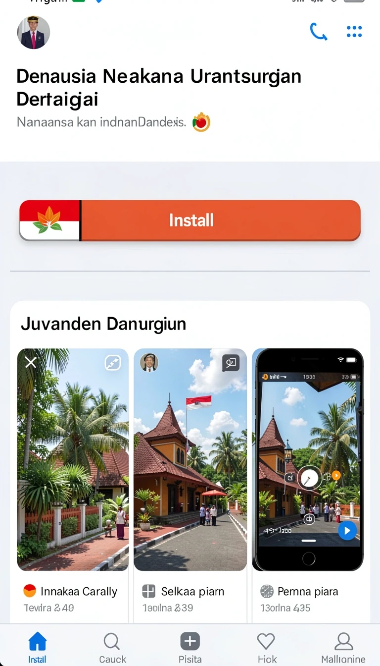 Tampilan utama aplikasi limatogel APK Full Version untuk Android yang intuitif dan efisien.